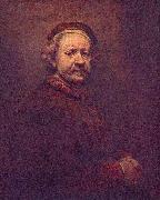 REMBRANDT Harmenszoon van Rijn Dated 1669, the year he died, though he looks much older in other portraits. National Gallery oil painting reproduction